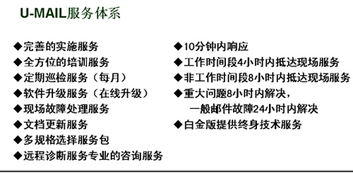 U-Mail邮件服务器服务体系